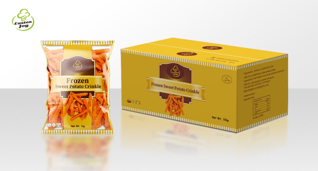 Frozen sweet potato crinkle