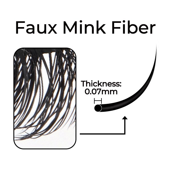 Faux mink fiber (0.07mm)
