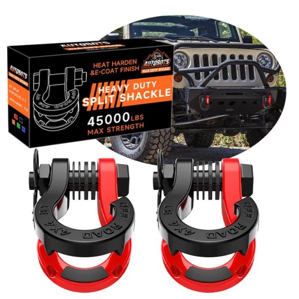 High Quality 4x4 Off-Road Accessories Novel Receiver Custom Logo Bow Tow Shackle Split Shackle