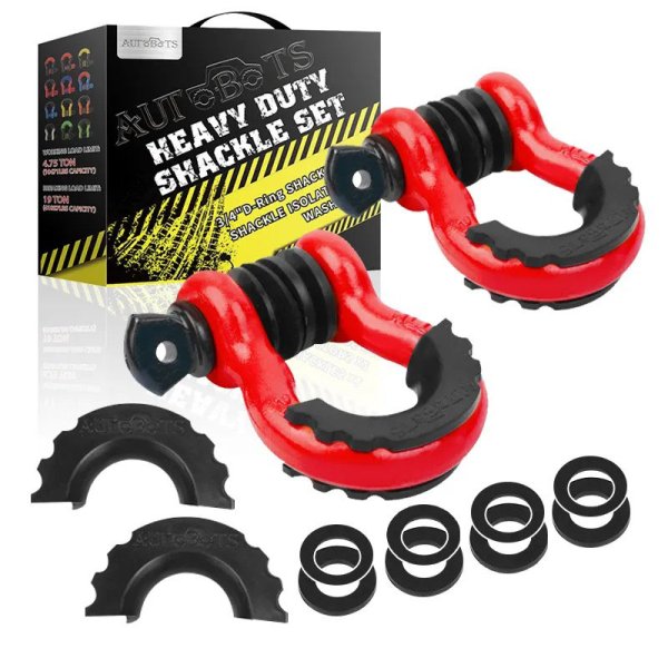 Customized 4x4 Off-road Off Road Heavy Duty Us Type 4.75T 3/4" D Ring Shackle Drop Forged Carbon Steel Screw Pin Bow Shackles