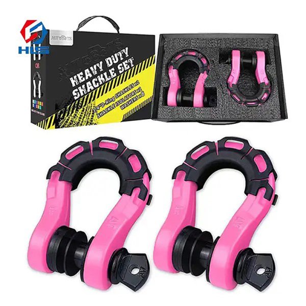 8T Off-Road US Type Steel Bow Tow Shackle Waterproof Large Colorful Painted for Heavy Industry Use Made from Carbon Steel