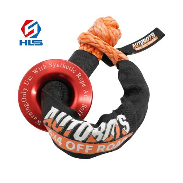 Aluminium Emergency Tool Customized Colorful Winch Soft Shackle For Atv Utv Suv Truck Rcovery with Snatch Recovery Ring