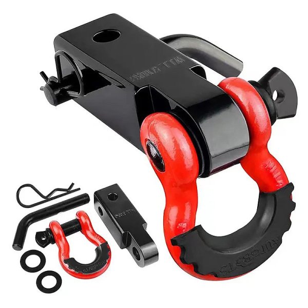 Shackle Off-road Vehicle Trailer Auto Parts 2'' shackle hitch receiver set 2" Trailer Hitch Receiver With 3/4" D Ring Shackle