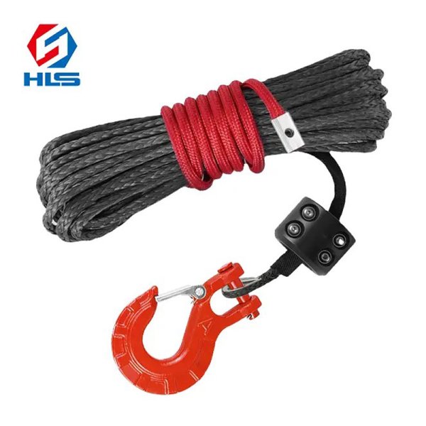 6mm*15m Electric-Galvanized Winch Hook and Steel Tensile Winch Rope Outdoor Transportation