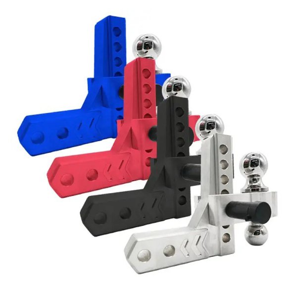 Custom Durable Forged Aluminum Shank Truck Trailer Boat Parts Dual Ball 2'' Adjustable Hitch Mount