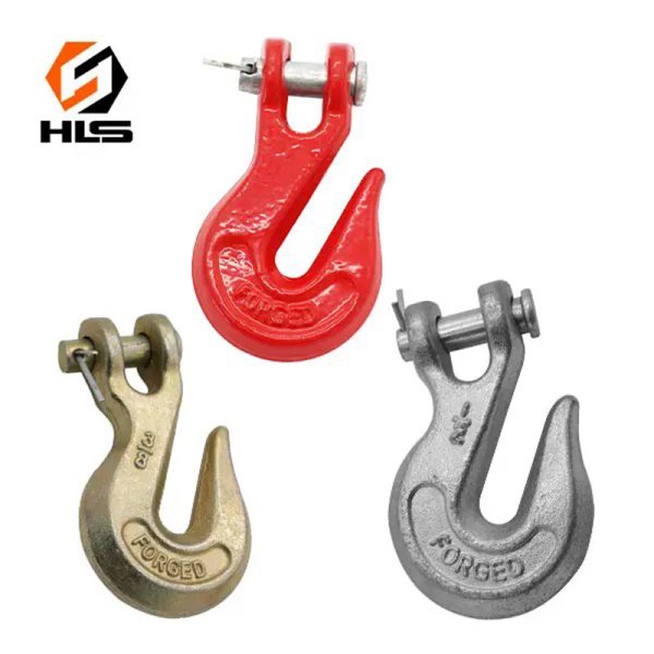 Wholesale US Type H330 Drop Forged Carbon Steel Clevis Grab Lifting Forging Hook Galvanized Alloy Steel OEM Industrial Use