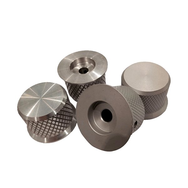 Solid Aluminum Rotary Diamond Knurled Rotary Electronic Equipment Potentiometer Knobs Cap for Spline and D Shaft