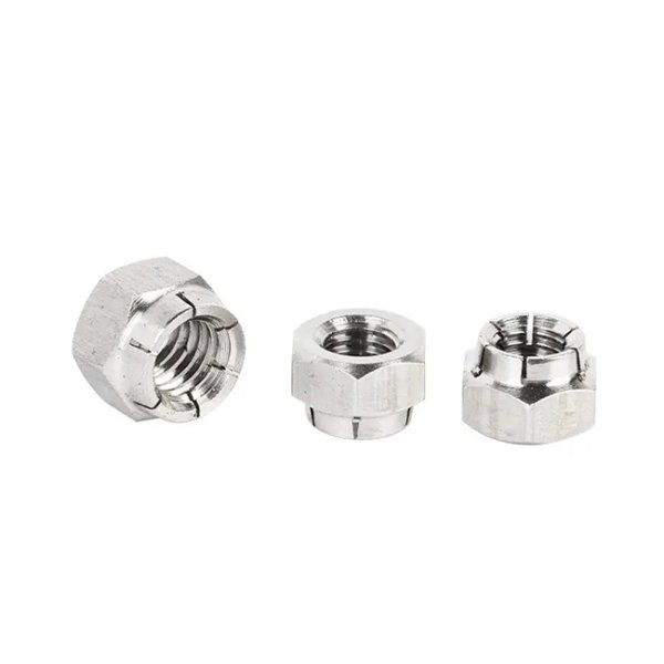 Wholesale Carbon Steel Self-Locking Female Outer Hexagon Open Nut Slotted Nut with Slotted Nut Machining Services