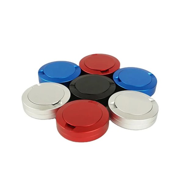 High Quality Colourful Aluminum Snuff Box 6061 6063 Anodized Double Layer Three Pieces Aluminum Snus Can