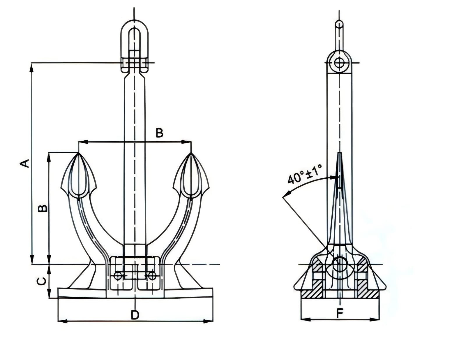 Drawings of Marine Spek Anchor Stockless Anchor Drawings of Marine Spek Anchor Stockless Anchor