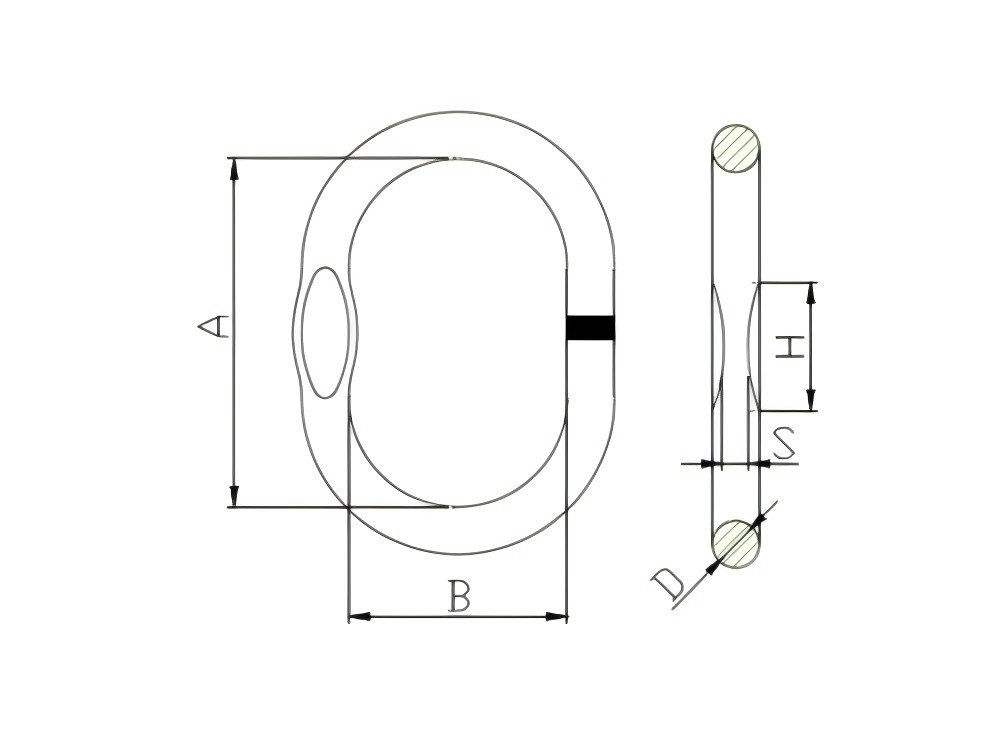 Drawings of G80 Master Link Forged Chain Sling Drawings of G80 Master Link Forged Chain Sling