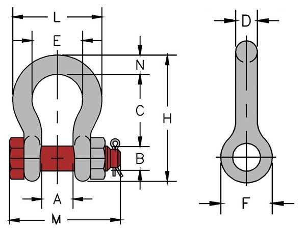 Drawings of G2130 Bolt Type Anchor Shackle: Drawings of G2130 Bolt Type Anchor Shackle: