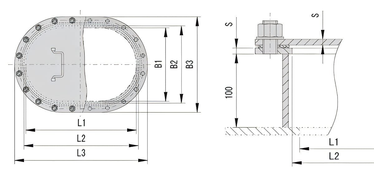 Drawings of Type A Marine Manhole Covers Drawings of Type A Marine Manhole Covers