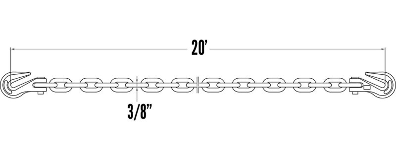 Drawing of G70 Transport Binder Chain With  Hooks: