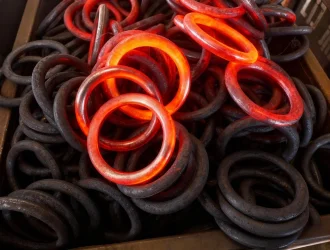 fiery red forged Mooring Ring