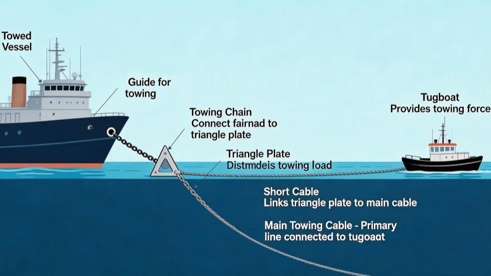 Structure and Function of Ship Towing Chains