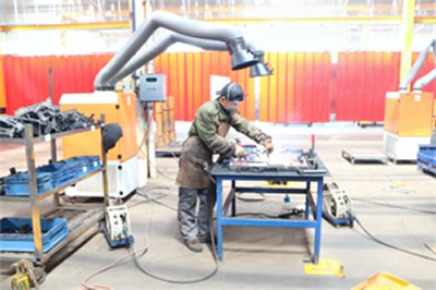welding fume extractor in workshop