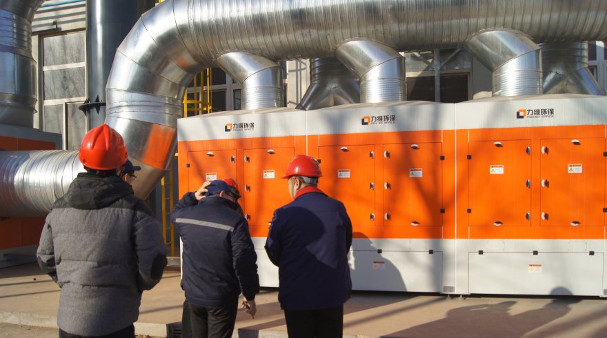 Central fume extraction system in automotive parts facility