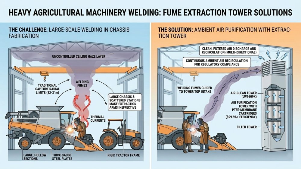 Agricultural Machinery Welding: Fume Extraction Tower