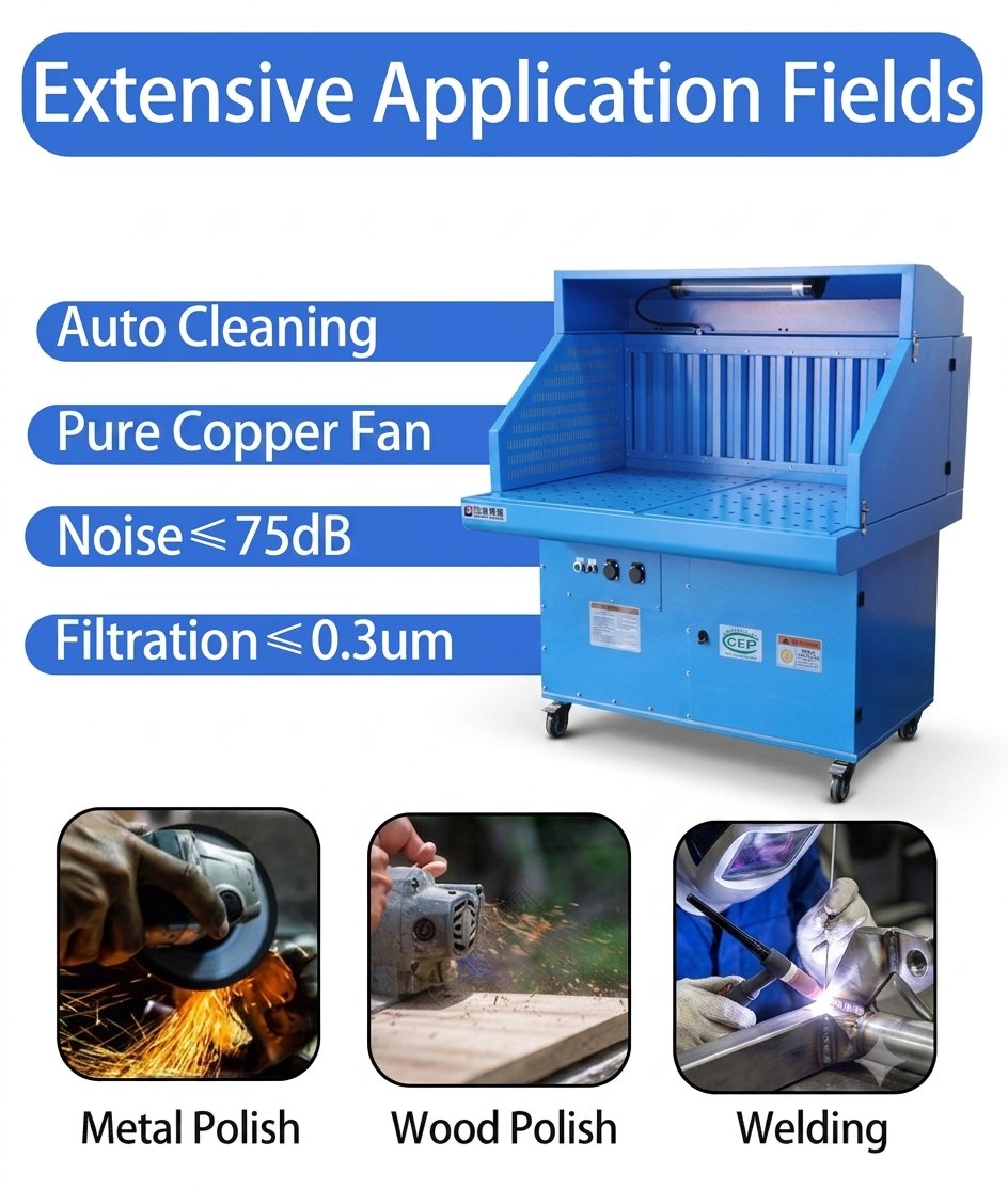DRIC Grinding Downdraft Tables Application