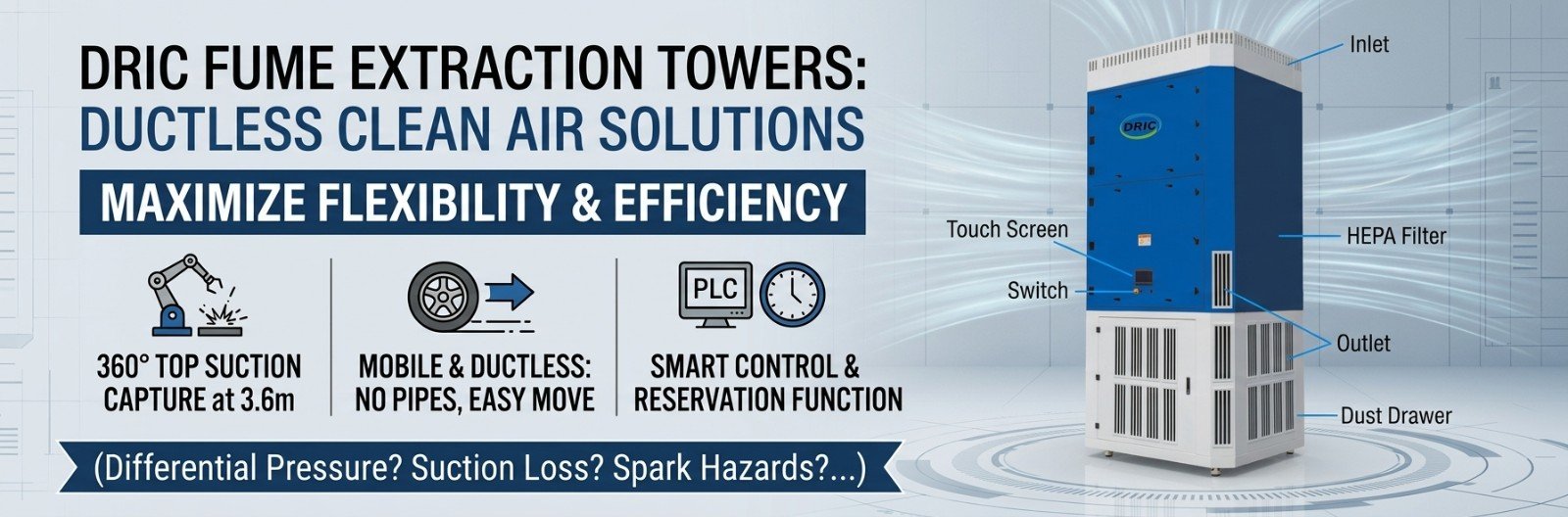 DRIC fume extraction towers