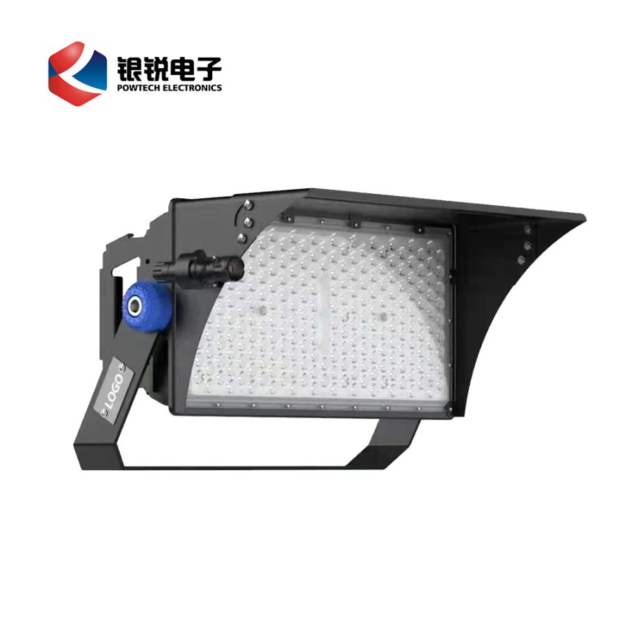 Daylight 8000K Outdoor LED Flood Lights Bright Stadium Lights with 4 Modules Adjustable Switching Power Supply