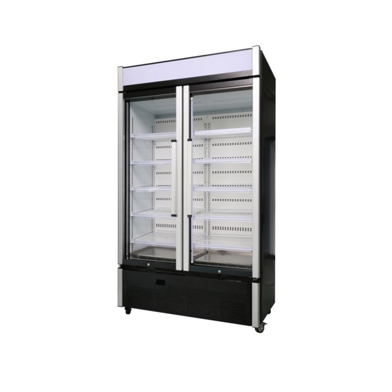 supermarket aluminum alloy white upright display fridge