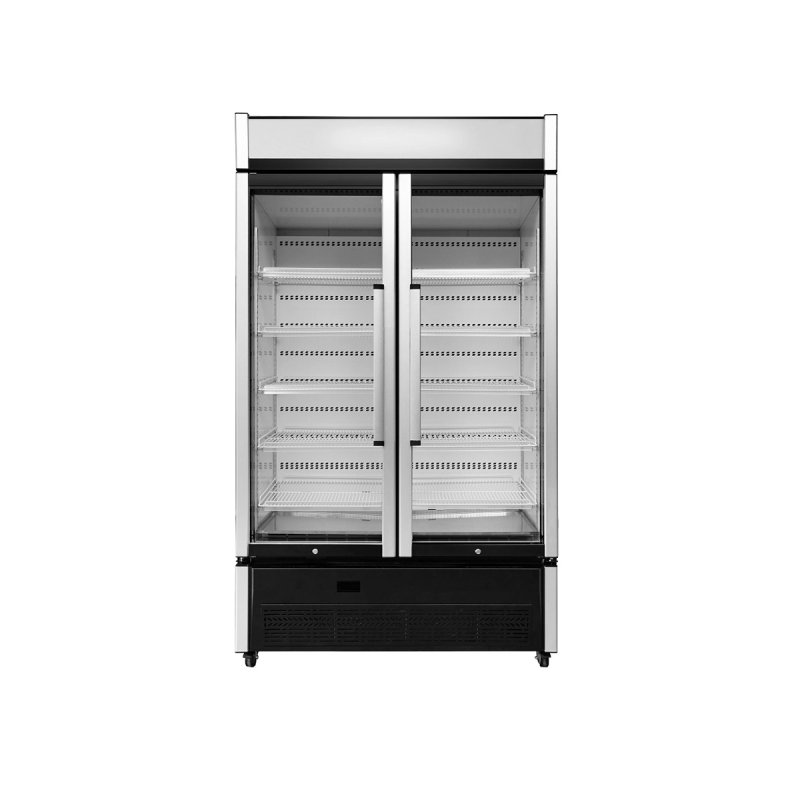 supermarket aluminum alloy white upright display fridge
