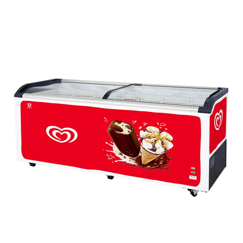700L Chest Freezer Glass Door 