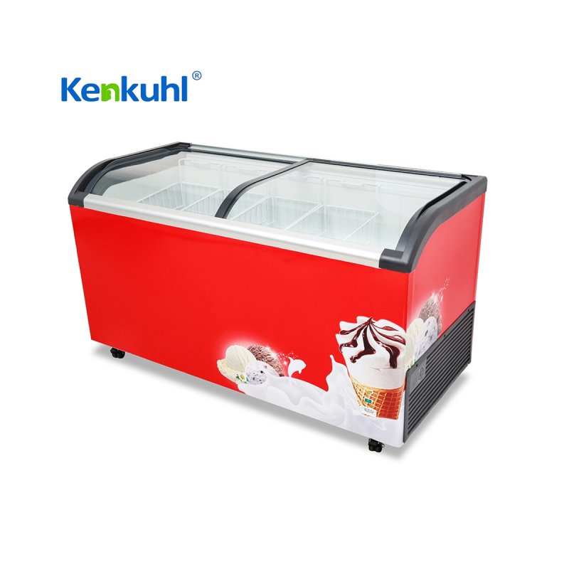 700L Chest Freezer Glass Door