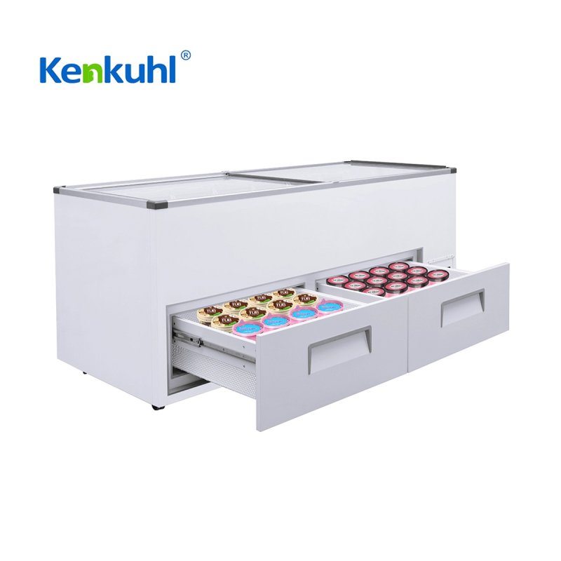 740L Chest Display Freezer with drawer