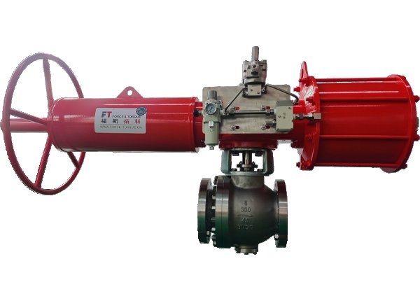 6'' 300Lb 4A pneumatic metal seated wear-resistant C-ball Valve