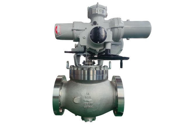 14" 900Lb CF8M electric metal seated wear-resistant C-ball valve