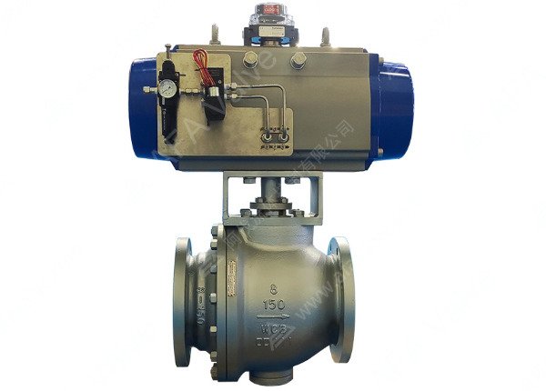 8" 150lb WCB pneumatic metal seated wear-resistant C-ball valve  