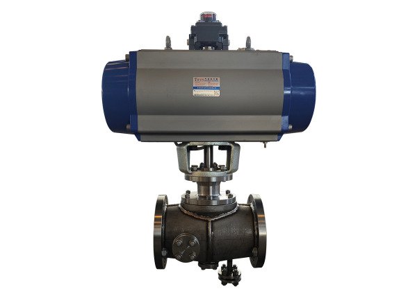 4" 300lb pneumatic metal seated wear-resistant C-ball valve