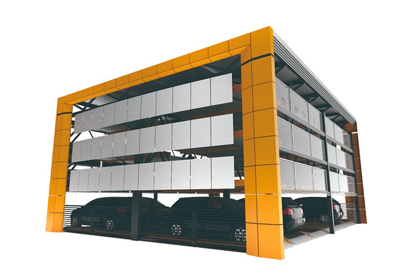 Steel structure multi storey parking garage