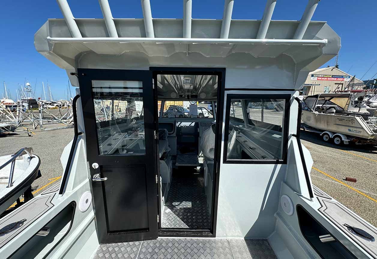 fishing boat with cabin