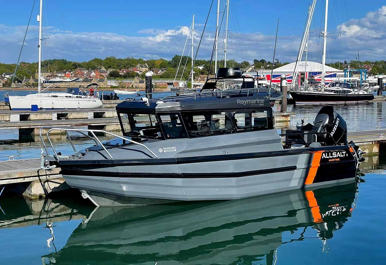 fishing boat with cabin