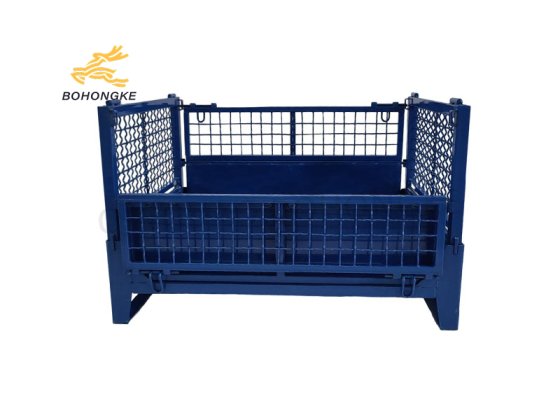 collapsible metal mesh storage container