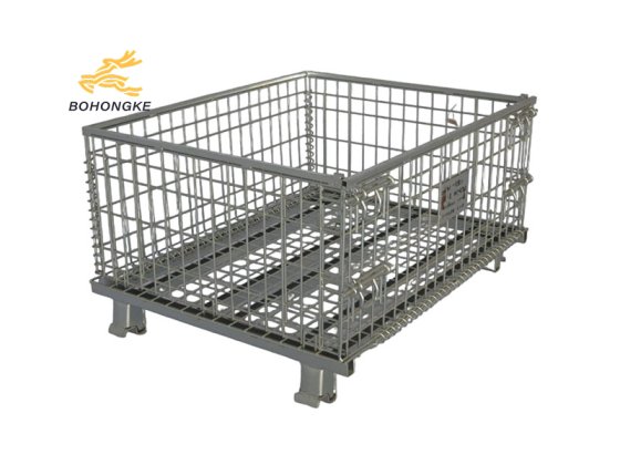 folding mesh cage with galvanized finish 