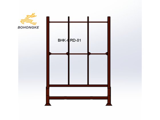 Industrial tire storage rack in warehouse