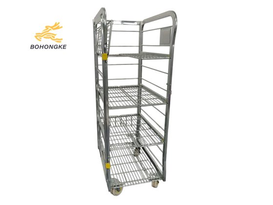 Collapsible milk transport cart
