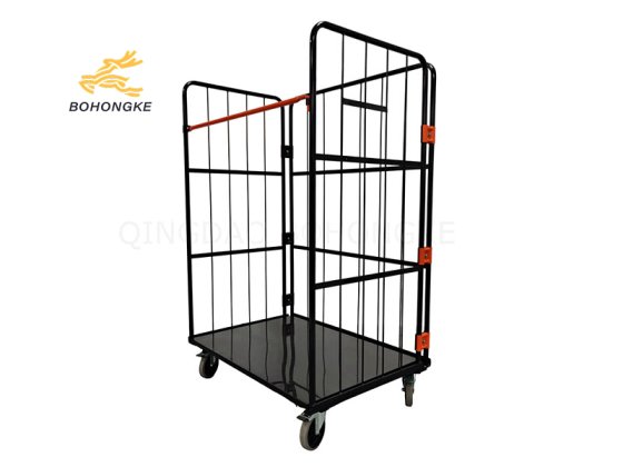 Foldable logistics trolley cage