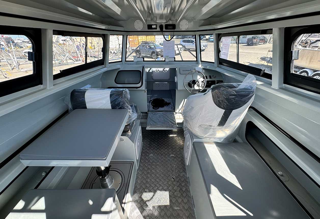 fishing boat with cabin