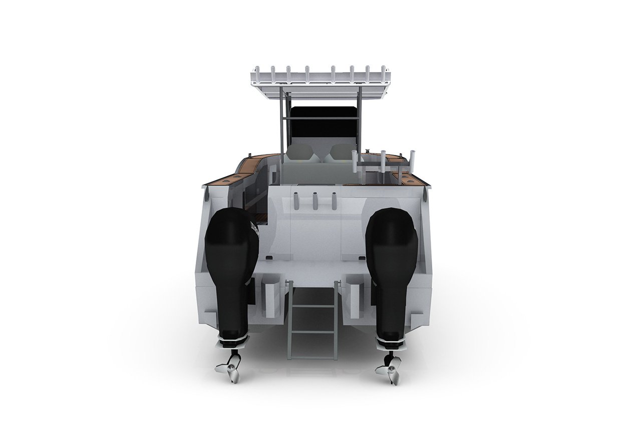 aluminum catamaran center console