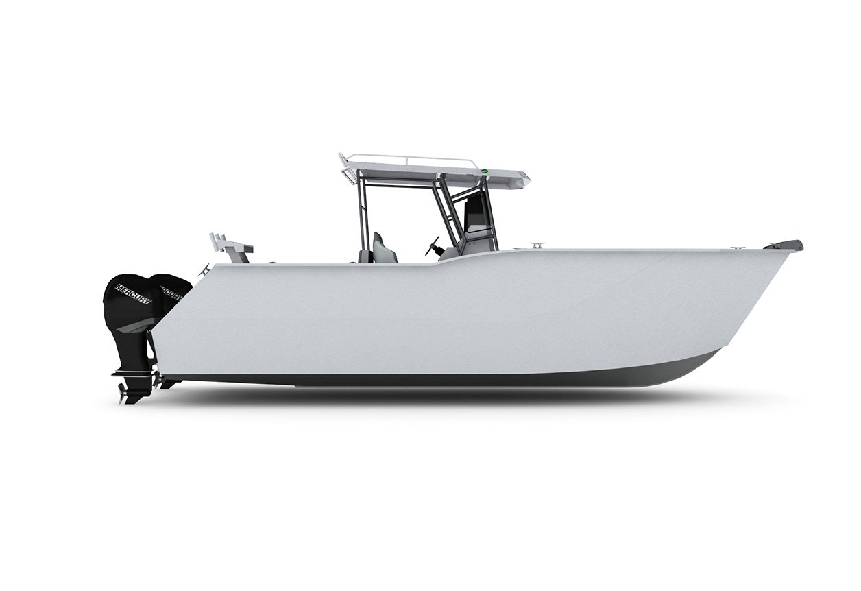 aluminum catamaran center console